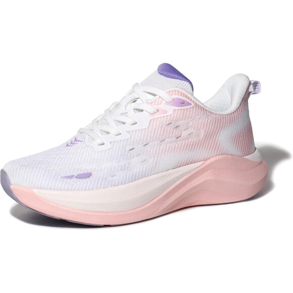 Hawkwell Women White Pink Cloud Zero Breathable Cushion Active Walking Sneakers - Picture 1 of 6